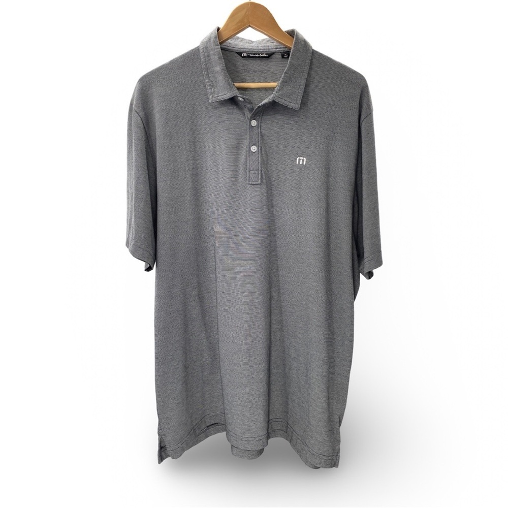 Travis Mathew Men's Gray Golf Polo Shirt Pima Cotton & Polyester Size XL - Picture 2 of 7